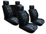 FIESTA UNIVERISAL SEAT COVER FULL SET GRAY/BLACK
