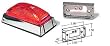 Truck-Lite Model 15 Red Marker Light w/Chrome Mount # 15506R