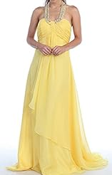 Halter  Jeweled   Ball Gown  Dress With Rhinestones