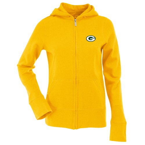 NFL Women's Green Bay Packers Signature Full Zip Hood (Gold, X-Large) On Sale