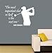 In-Style Decals Wall Vinyl Decal Home Decor Art Sticker Important Shot Golf Inspirational Quote Phrase Golf Player Golf Course Club Home Room Removable Stylish Mural Design 330