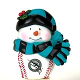 Florida Marlins MLB Light-Up Musical Snowman Ornament (3)