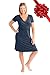Kindred Bravely Angelina Ultra Soft Maternity & Nursing Nightgown Dress (Navy Blue, Large)