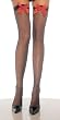 Fishnet Thigh Highs With Satin Bow by Leg Avenue