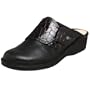 Finn Comfort Women's Aussee Clog,Schwarz/Vino,40 EU (US Women's 9 M)