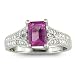 Sterling Silver Pink Topaz and Diamond Ring (1 1/2 cttw)