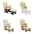 Danielle Deluxe Sleigh Style Glider Rocker and Ottoman Set