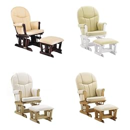 Danielle Deluxe Sleigh Style Glider Rocker and Ottoman Set