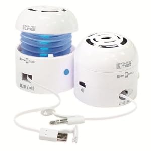 Grandmax SPKR-R2L-WH Tweakers Lites Mini Portable Speaker for iPod/MP3 Players and Laptops