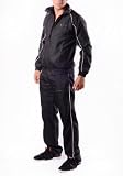 Enyo Trainingsanzug “Lacerta”, Schwarz, 100% Polyester, Gr. L, Slim-Fit