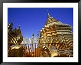 Reclining Buddha, Chiang Mia, Thailand Photography Framed Art Poster Print by Walter Bibikow, 49x39