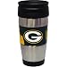 Green Bay Packers 16 Ounce Stainless Steel Travel Tumbler