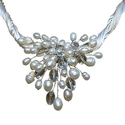 Flora in Fauna Pearl and Crystal Pendant - Ivory (Water Element)