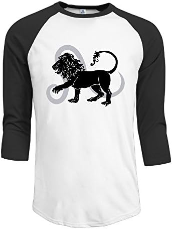 Leo The Lion Zodiac Mens 3/4 Sleeve Raglan Shirt TEE