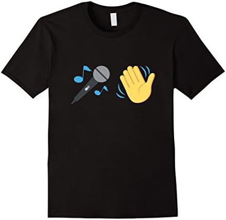 Men's Mic Drop Emoji T-Shirt XL Black