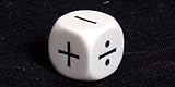 16mm Opaque Math Operator Dice, 4 Function (+,-,X,/)