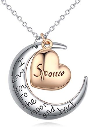 Pumpkin Kaariag Family Necklace "I love You To The Moon and Back"