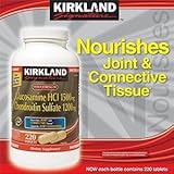 Kirkland Signature Glucosamine HCI 1500mg Chondroitin Sulfate 1200mg 220 Tablets / New Increased Count