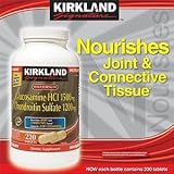 Kirkland Signature Glucosamine HCI 1500mg Chondroitin Sulfate 1200mg 220 Tablets / New Increased Count