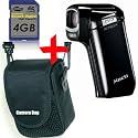 Sanyo CG10 HD Video Camcorder/ Digital Camera +4GB +Soft Case (Xacti VPC-CG10 Black, 10MP 5xOptical Zoom 3" WideScreen LCD)