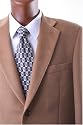 Men's Single Breasted 2 Button Camel Sport Coat with Center Vent, New For Cool Weather Wear