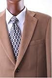 Men's Single Breasted 2 Button Camel Sport Coat with Center Vent, New For Cool Weather Wear