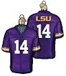 LSU Tigers #14 Purple Glass Jersey Ornament