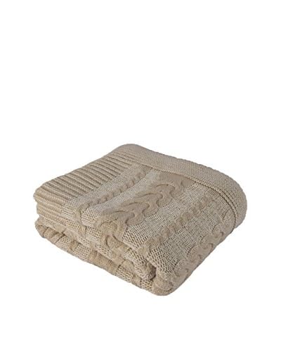 Bottega Tessile Plaid Beige/Panna 130 x 170 cm