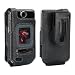 Value Line Two-Piece Fitted Leather Case, Black with Contrast Stitching, Black Felt Line for LG VX8600