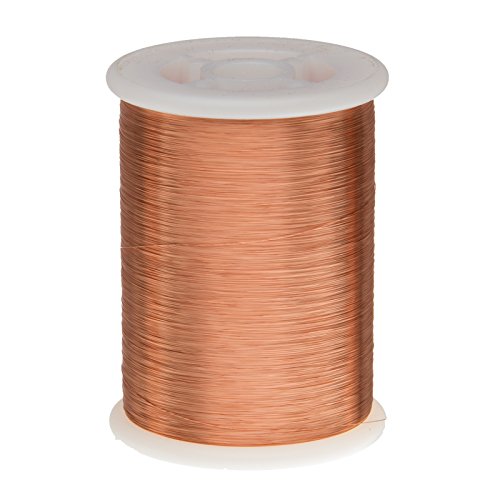 Magnet Wire, Enameled Copper Wire, 33 AWG, 1.0 Lbs, 6352' Length, 0.0077