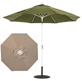 9 ft Aluminium Patio / Market Umbrella - Auto Tilt Canvas Color by Galtech