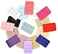 KLOUD City &reg; 17 pcs Assorted Colors Women 2-Hook 3 Rows Spacing Bra Extender Strap