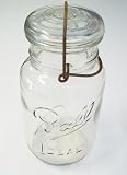 Antique Ball Ideal Quart Canning Jar with Wire Bail and Glass Lid
