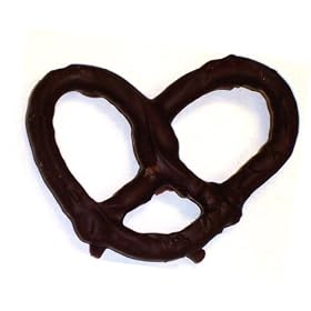 Scott's Cakes 1 lb. Double Dipped Dark Chocolate Covered Pretzels in a Decorative Small Tin