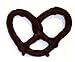 Scott's Cakes 1 lb. Double Dipped Dark Chocolate Covered Pretzels in a Small Heart Tin
