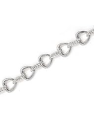 14kt Yellow Gold Fancy Diamond Heart Bracelet 0.29ct TW