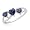 10k White Gold Heart-Shaped Created Ceylon Sapphire Heart Ring, Size 7