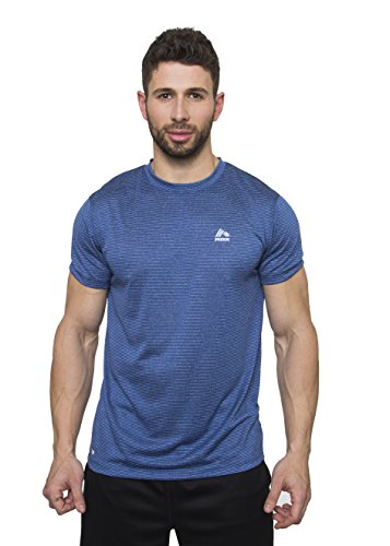 RBX Men's Lightweight Short Sleeve Basic Performance Tee Charcoal Heather Small