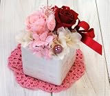 【サンクスブーケ】初めてのプリザーブドフラワー　ボルドー【誕生日プレゼント】