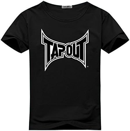 Tapout logo For Men's Printed Short Sleeve Tee Tshirt Medium Black