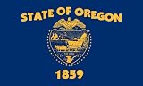 America's Flag Company SF2X3NOOR1 2-Foot by 3-Foot Nylon Oregon State Flag with Canvas Header and Grommets
