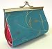 Adorable Satin Silky Fabric Coin Purse,Beautiful Flora Imprints Size w/4.75H x 6 L , The Most Elegant Coin Purse for Lady.