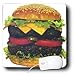 Sandy Mertens Food Designs - Hamburger Deluxe - Mouse Pads