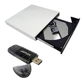 NEW White Slim portable External USB 2.0 CD-ROM Drive for all Laptop notebooks w/AGPtek USB2.0 SD card reader