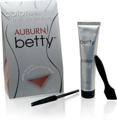 Color for the Hair Down There - Auburn Betty Kit Includes: Lightening Cream + Developing Creme + Hair Color + Applicator + Tray + Gloves