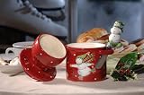 L Tremain HB-SKT2 Skating Snowman Crock with Matching Spreader and Holder