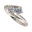 14K White Gold Classy Genuine Aquamarine Fashion Ring