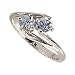 14K White Gold Classy Genuine Aquamarine Fashion Ring