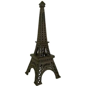 Paris Eiffel Tower Tea Light Candle Holder- Wrought Iron 15" High