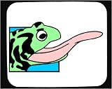 Mouse Pad with frog, amphibian, toad, tongue, animal